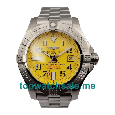 UK Yellow Dials Steel Breitling Avenger Seawolf A17331101I1A1 Replica Watches