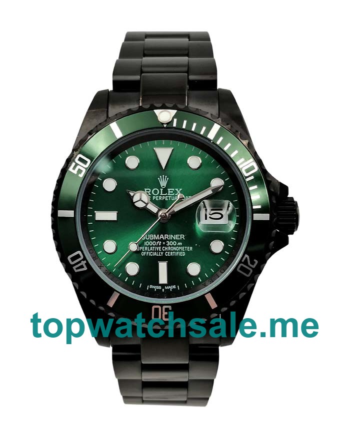 UK Green Dials Black Steel Rolex Submariner 116610 LV Replica Watches