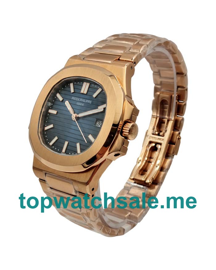 UK Blue Dials Rose Gold Patek Philippe Nautilus 5711/1R Replica Watches