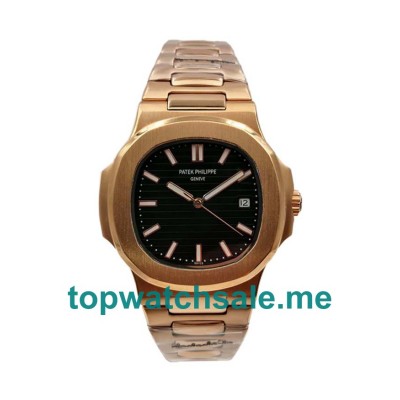 UK Black Dials Rose Gold Patek Philippe Nautilus 5711/1R Replica Watches