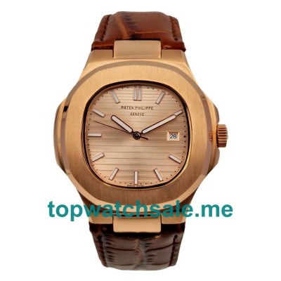 UK Champagne Dials Rose Gold Patek Philippe Nautilus 5711R Replica Watches