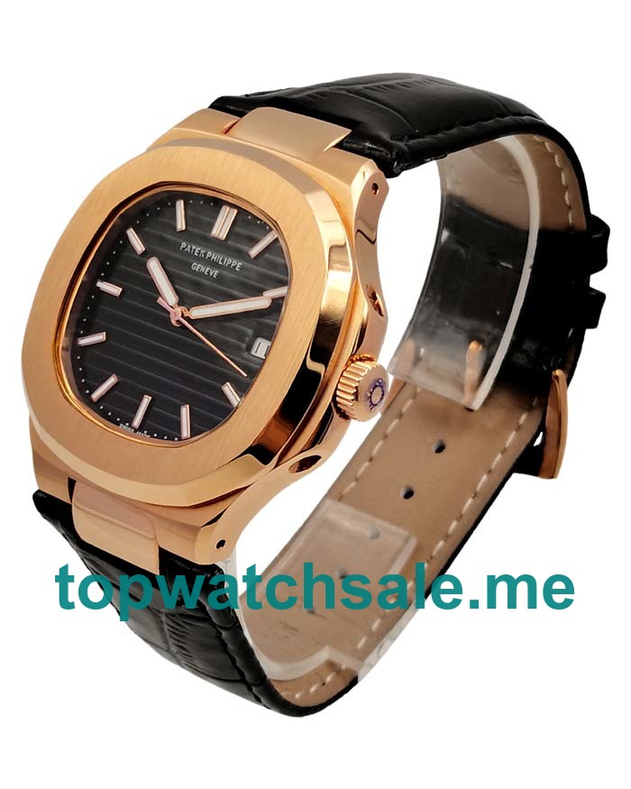 UK Black Dials Rose Gold Patek Philippe Nautilus 5711R Replica Watches
