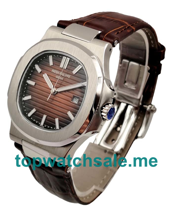 UK Brown Dials Steel Patek Philippe Nautilus 5711G Replica Watches
