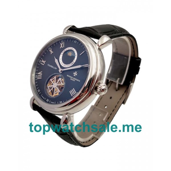 UK Black Dials Steel Vacheron Constantin Traditionnelle Tourbillon 70651 Replica Watches