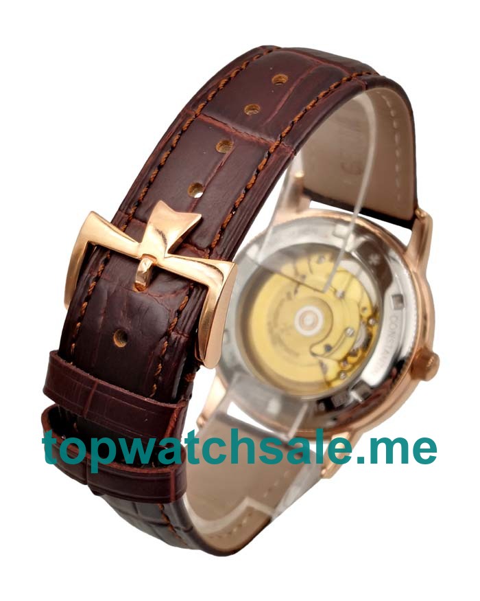 UK Black Dials Rose Gold Vacheron Constantin Traditionnelle 71616 Replica Watches