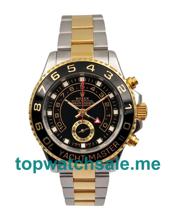UK Black Dials Steel And Gold Rolex Yacht-Master II 116681 Replica Watches