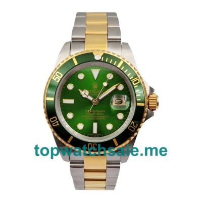 UK Green Dials Steel And Gold Rolex Submariner 116613 Replica Watches