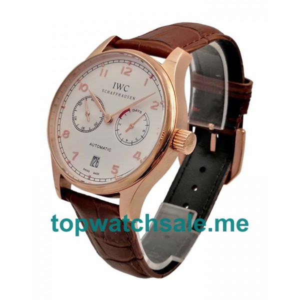 UK White Dials Rose Gold IWC Portugieser IW500113 Replica Watches