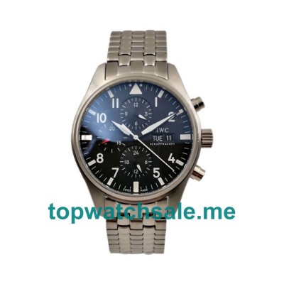 UK Black Dials Steel IWC Pilots Spitfire Chronograph IW371704 Replica Watches