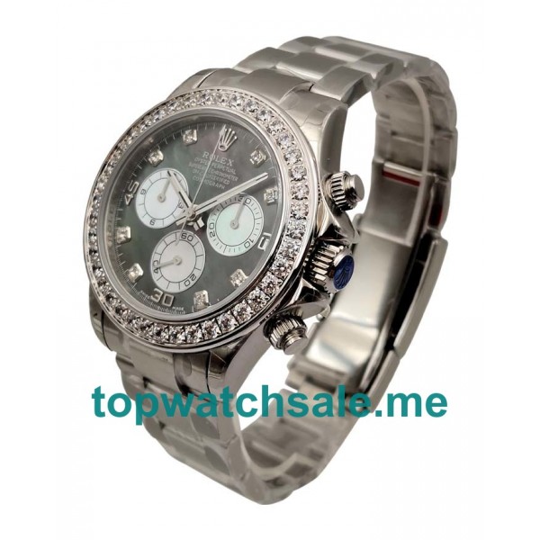 UK Black Mother-of-pearl Dials Steel Rolex Daytona 116519 Replica Watches