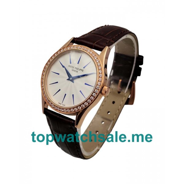 UK White Dials Rose Gold Patek Philippe Calatrava 4897R Replica Watches