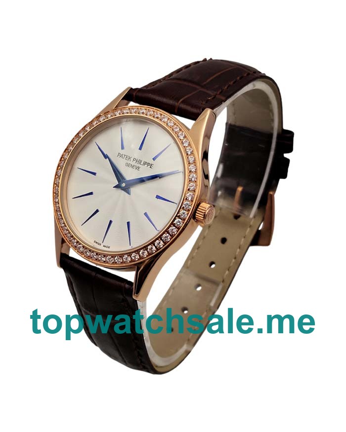 UK White Dials Rose Gold Patek Philippe Calatrava 4897R Replica Watches