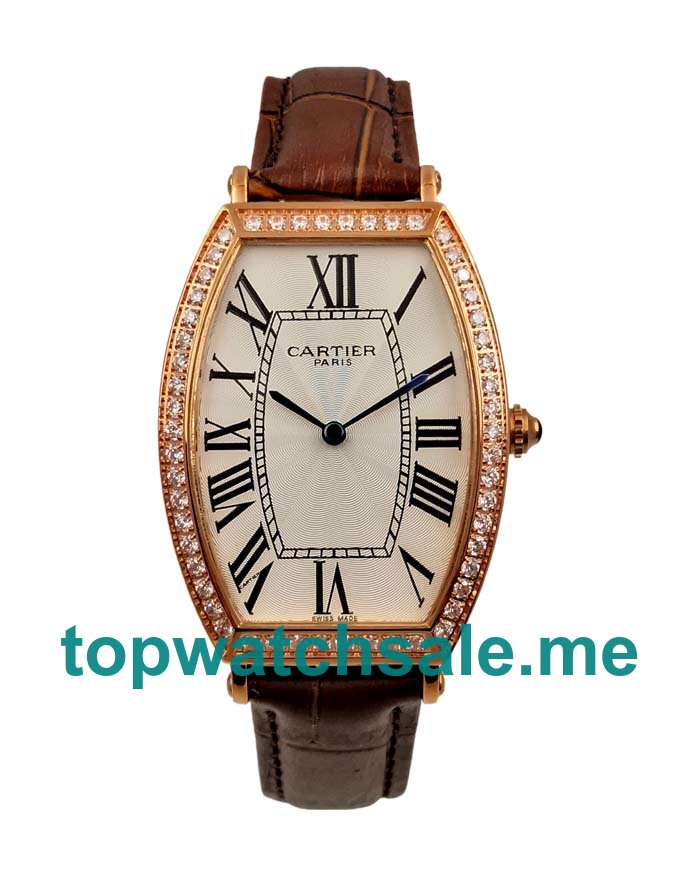 UK Silver Dials Rose Gold Cartier Tortue WE400451 Replica Watches