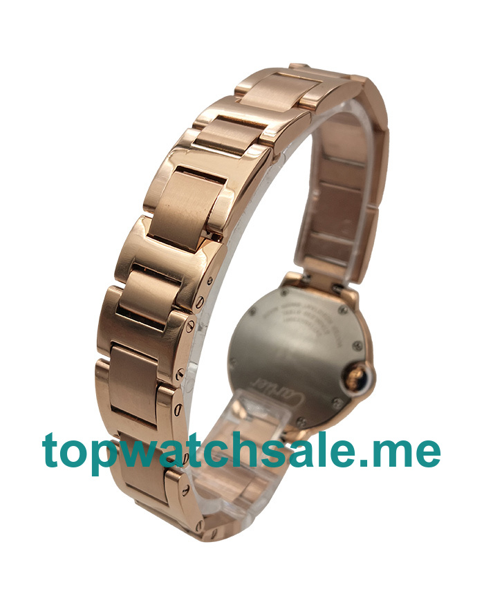 UK Silver Dials Rose Gold Cartier Ballon Bleu WJBB0036 Replica Watches