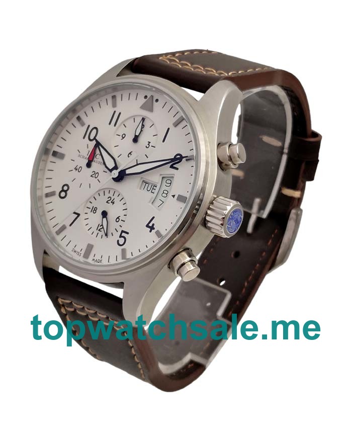 UK White Dials Steel IWC Pilots IW377701 Replica Watches