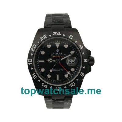 UK Black Dials Black Steel Rolex Explorer II 216570 Replica Watches