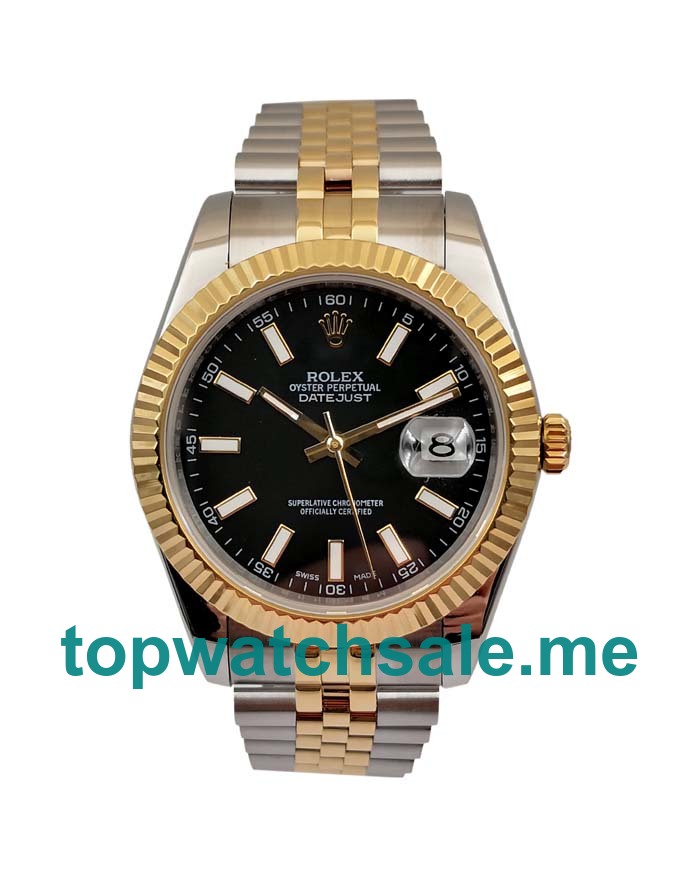 UK Black Dials Steel And Gold Rolex Datejust II 116333 EW Replica Watches