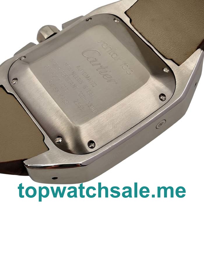 UK Silver Dials Steel Cartier Santos 100 W20090X8 Replica Watches