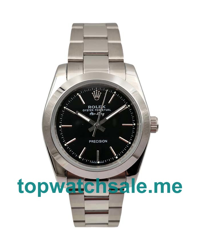 UK Black Dials Steel Rolex Air-King 14000 Replica Watches