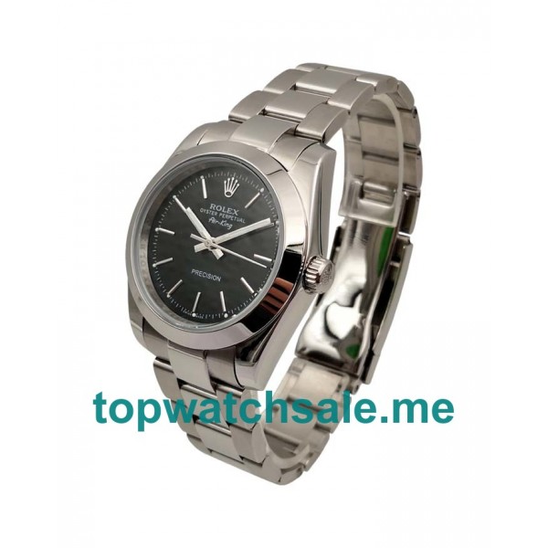 UK Black Dials Steel Rolex Air-King 14000 Replica Watches