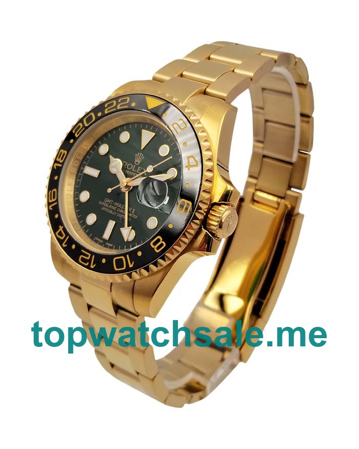 UK Green Dials Gold Rolex GMT-Master II 116718 Replica Watches