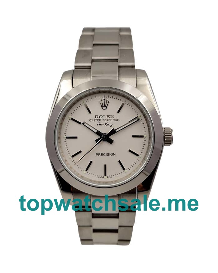 UK White Dials Steel Rolex Air-King 14000 Replica Watches