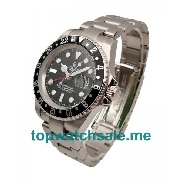 UK Black Dials Steel Rolex GMT-Master II 16710 LN Replica Watches