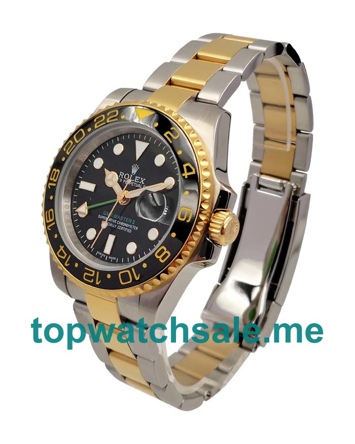 UK Black Dials Steel And Gold Rolex GMT-Master II 116713 LN Replica Watches