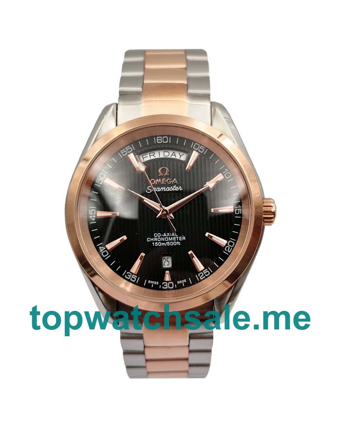 UK Grey Dials Steel And Rose Gold Omega Seamaster Aqua Terra 150 M 231.20.42.22.06.001 Replica Watches