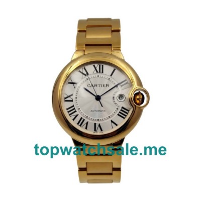 UK Silver Dials Gold Cartier Ballon Bleu W69005Z2 Replica Watches