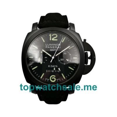 UK Black Dials Black Ceramic Panerai Luminor GMT PAM00317 Replica Watches