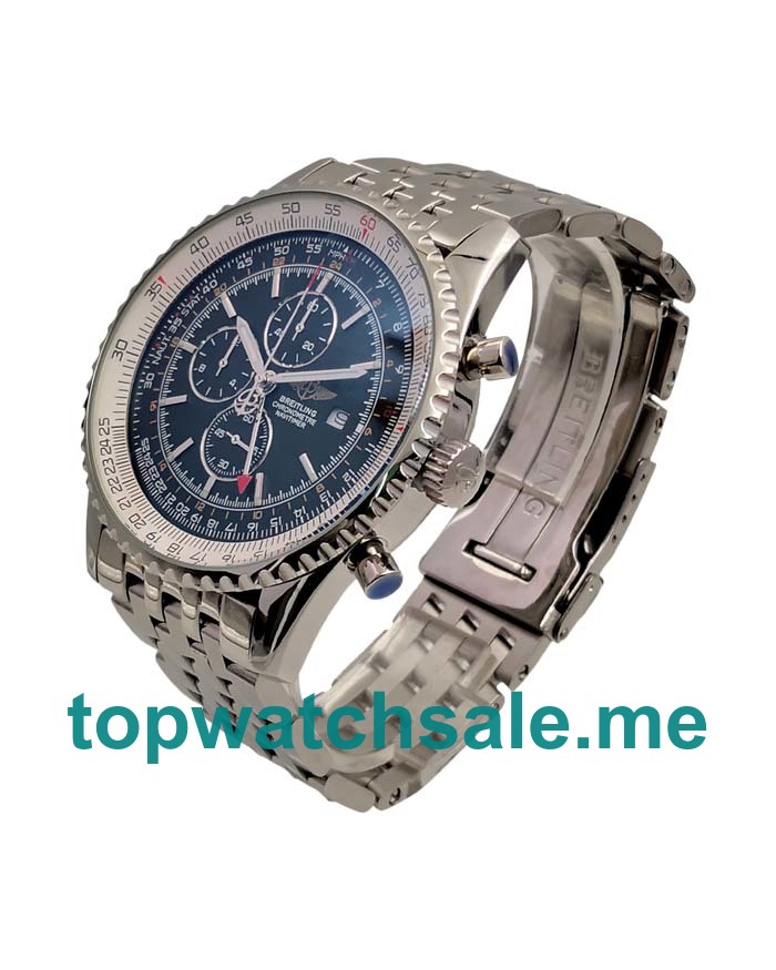 UK Steel Breitling Navitimer World A24322 Black Dials Replica Watches