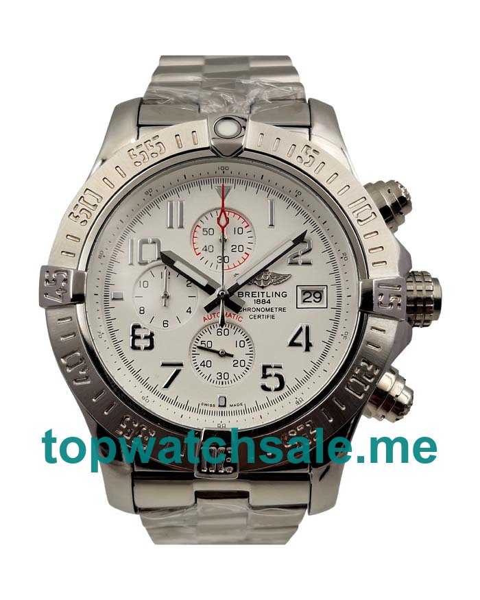 UK White Dials Steel Breitling Super Avenger A13370 Replica Watches