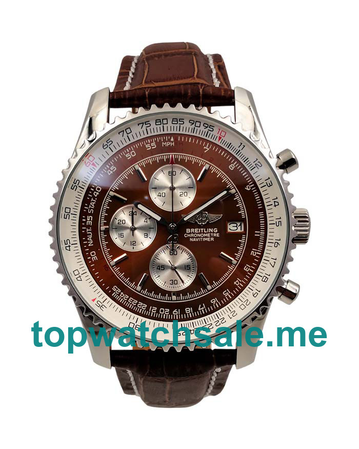 Brown Dials Fake Breitling Navitimer A24322 Watches UK Made From Stainless Steel