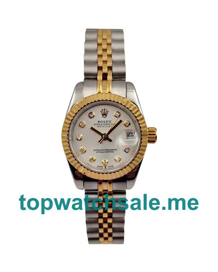UK Silver Dials Steel And Gold Rolex Lady-Datejust 179173 Replica Watches