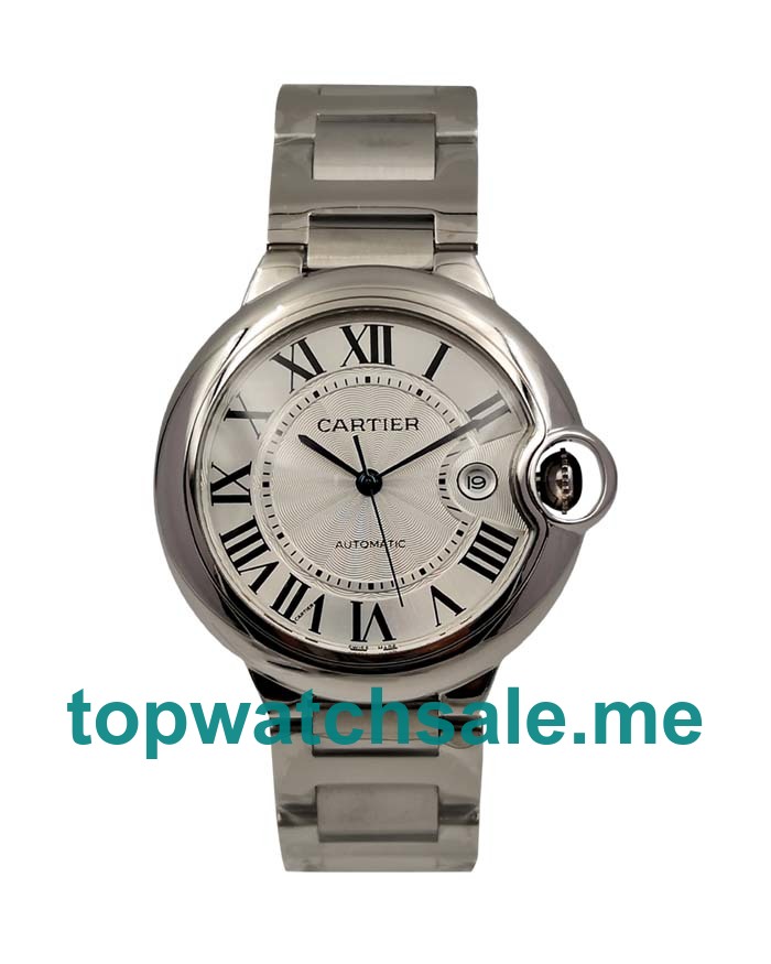 UK 42MM Steel Cartier Ballon Bleu W69012Z4 Replica Watches