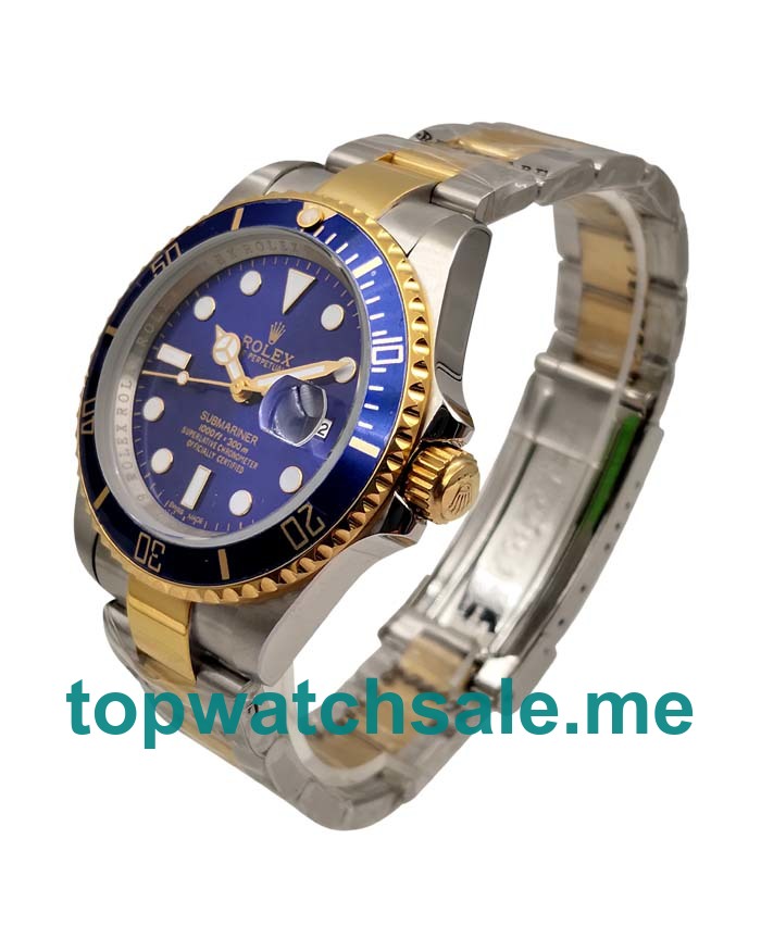 UK Blue Dials Steel And Gold Rolex Submariner 16613 Replica Watches