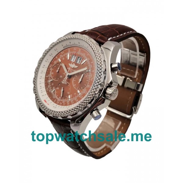 UK Brown Dials Steel Breitling Bentley 6.75 A44362 Replica Watches