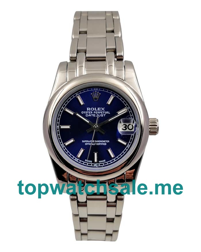 UK Blue Dials White Gold Rolex Datejust 178240 Replica Watches