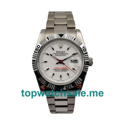 UK White Dials Steel And White Gold Rolex Datejust Turn-O-Graph 116264 Replica Watches