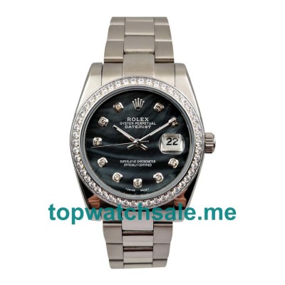 UK Mother Of Pearl Dials Steel And White Gold Rolex Datejust 116244 Replica Watches
