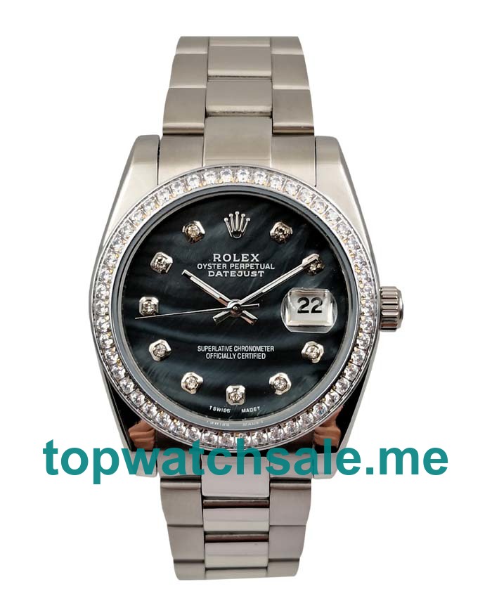 UK Mother Of Pearl Dials Steel And White Gold Rolex Datejust 116244 Replica Watches