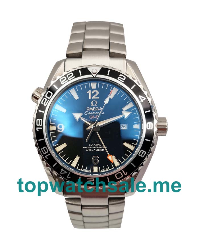 UK Black Dials Steel Omega Seamaster Planet Ocean GMT 232.30.44.22.01.001 Replica Watches