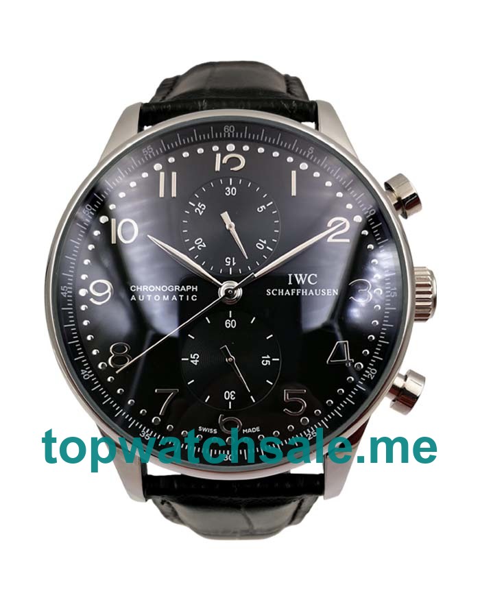 UK 44MM Black Dials IWC Portugieser IW371447 Replica Watches