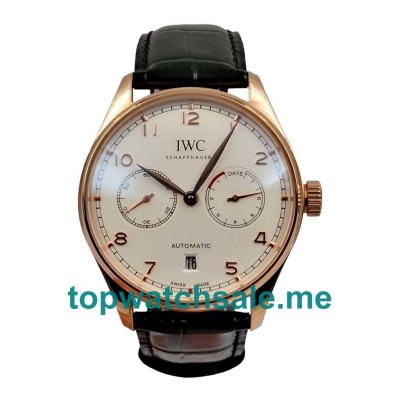 UK Silver Dials Rose Gold IWC Portugieser IW500701 Replica Watches