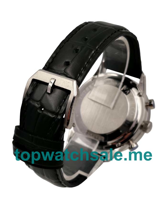 UK Steel Cases Replica IWC Portugieser IW371447 Black Dials Watches