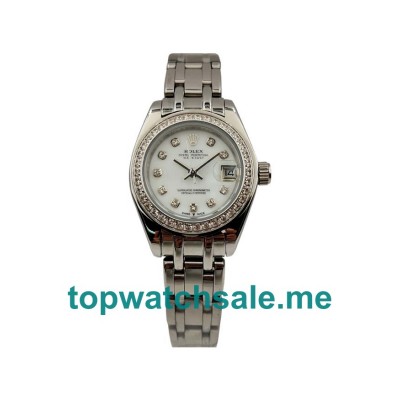 UK White Dials White Gold Rolex Pearlmaster 80299 Replica Watches