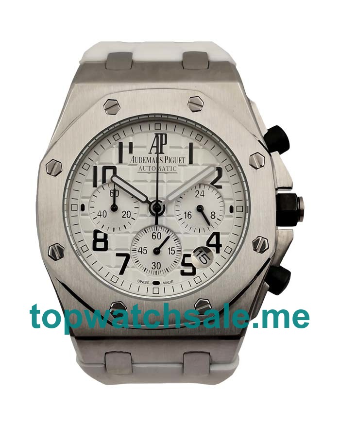 White Dials Fake Audemars Piguet Royal Oak Offshore 26283ST.OO.D010CA.01 Watches UK With Arabic Numerals