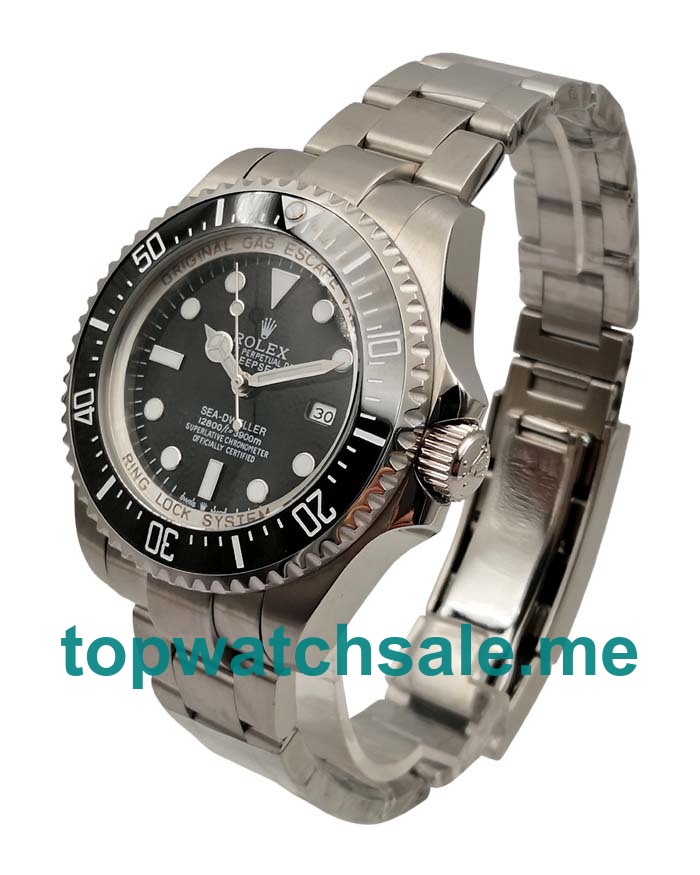 UK 44MM Black Dials Replica Rolex Sea-Dweller Deepsea 116660 Watches