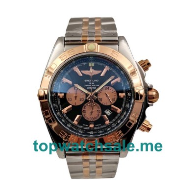 UK Black Dials Steel And Rose Gold Breitling Chronomat CB0110 Replica Watches